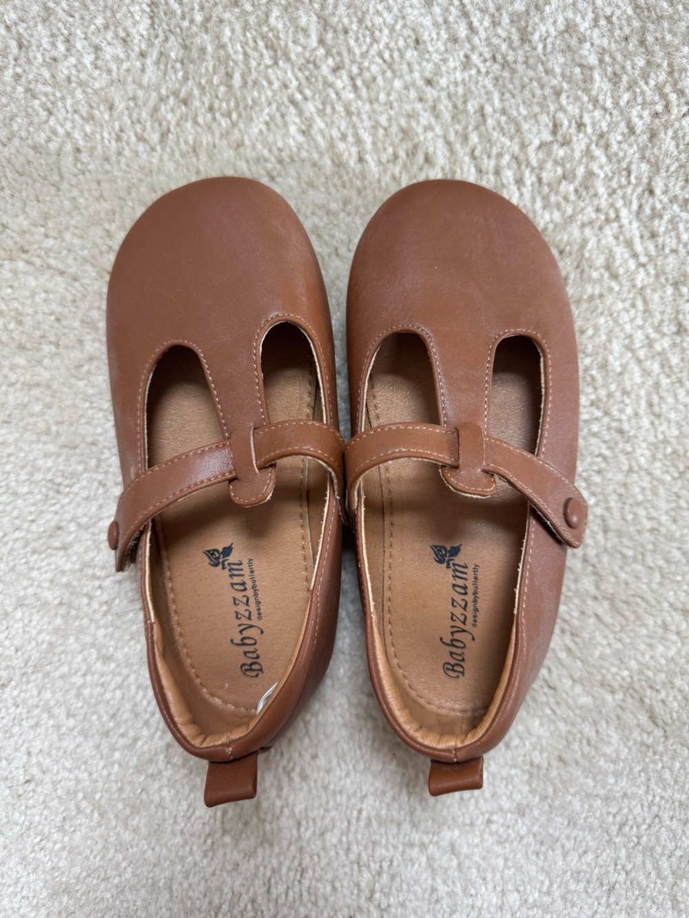 Girls' Brown Mary Jane Shoes - Classic Strap